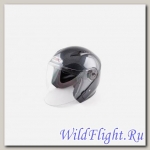 Шлем (открытый со стеклом) Ataki OF512 Carbon черный/серый глянцевый