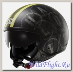 Шлем LS2 OF561 DUO Black Hi-Vis Yellow