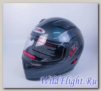 Шлем (модуляр) Ataki FF902 Carbon черный/серый глянцевый