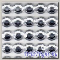 Наклейки набор (20х40) Стразы 8мм silver