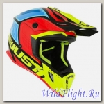 Шлем (кроссовый) JUST1 J38 BLADE желтый/красный/синий глянцевый