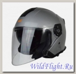 Шлем (открытый со стеклом) Origine Palio Solid серебристый глянцевый