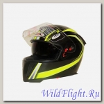 Шлем (интеграл) Ataki FF311 Trace черный/желтый глянцевый