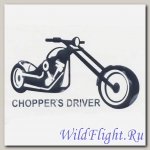 Наклейка Crazy Iron на авто CHOPPERS DRIVER