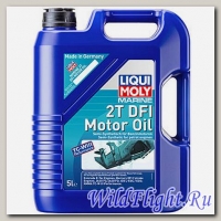 Полусинтетическое моторное масло для водной техники Marine 2T DFI Motor Oil 5л (LIQUI MOLY)