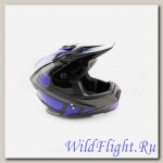 Шлем (кроссовый) Ataki MX801 Strike синий/черный глянцевый