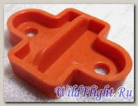 Накладка фиксатора замка, пластик, (оранжевый металлик) LU019556