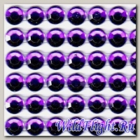 Наклейки набор (10х40) Стразы 6мм purple