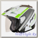 Шлем AFX FX-50 SIGNAL JET HELMET WHITE/GREEN