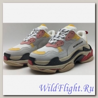 Кроссовки BALENCIAGA TRIPLE-S GREY PINK YELLOW