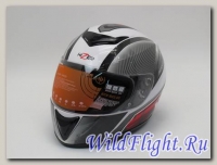 Шлем HIZER 522 white-speed