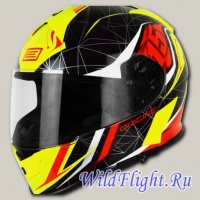 Шлем (интеграл) Origine GT Raider черный/желтый глянцевый