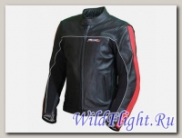 Куртка мотоциклетная (кожа) Action черно-красное MICHIRU