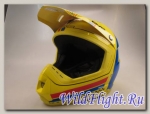 Шлем (кроссовый) EVS T5 RALLY желтый/синий/красный глянцевый