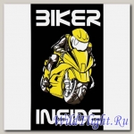 Наклейка Crazy Iron BIKER INSIDE Yellow