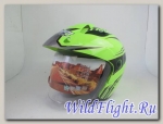 Шлем открытый со стеклом Safebet HF 255 Neon Yellow