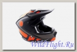 Шлем (кроссовый) Ataki MX801 Strike оранжевый/черный матовый