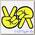 Наклейки (пара) (7х9) Peace yelow