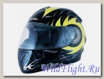 Шлем (интеграл) MI 160 Black&Yellow (Фибергласс) MICHIRU